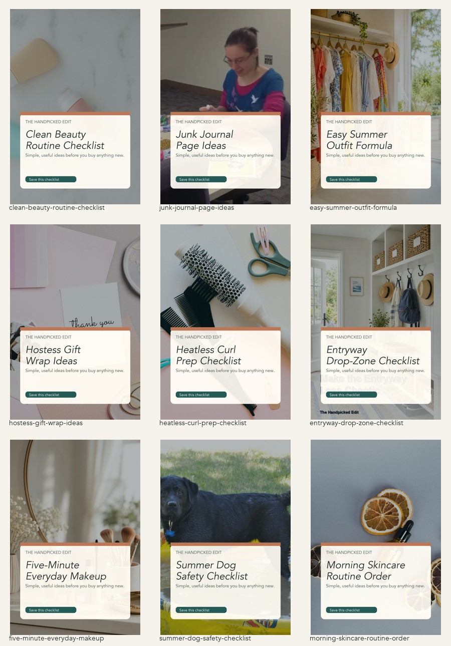Simple Everyday Checklists for Beauty, Style, Home, Pets, and Creative Projects